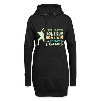 Baseball Baseball Bat Catch Ball - Sweat-shirt à capuche long Femme - noir - Devant
