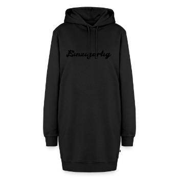 einzigartig - Hoodie-Kleid - Schwarz - Vorne - AI Model Female 172 light (172cm)