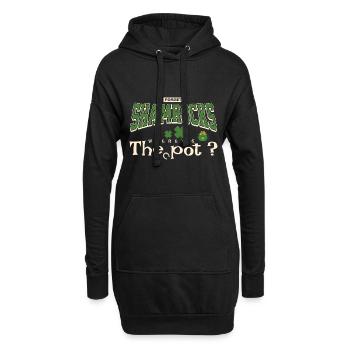 Vergiss Kleeblätter Wo ist der Pot Fun Irischer Feiertag - Hoodie-Kleid - Schwarz - Vorne