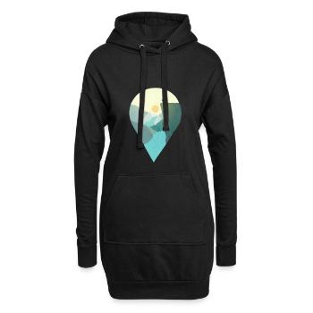 Norwegen Preikestolen Souvenir Geschenk - Hoodie-Kleid - Schwarz - Vorne