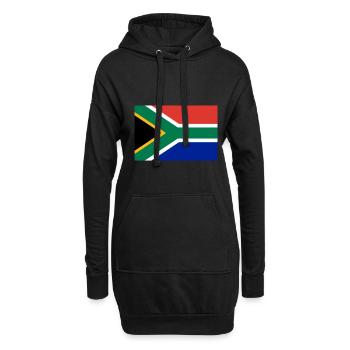Drapeau sud afrique - Sweat-shirt à capuche long Femme - noir - Devant