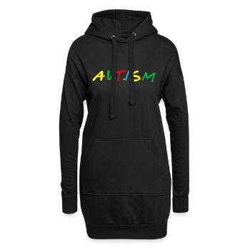Autism - Hoodie Dress - black - Front