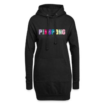 Ping-pong couleurs - cadeau amateur de pingpong - Sweat-shirt à capuche long Femme - noir - Devant