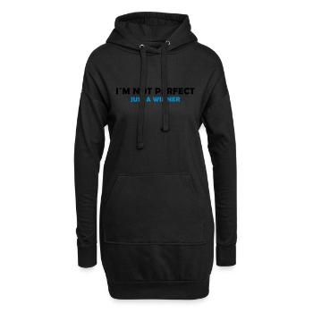 I´m not perfect - just a winner - Hoodie-Kleid - Schwarz - Vorne