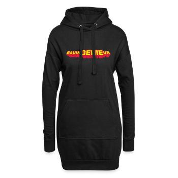 Bauingenieur T-Shirt Design Genie - Hoodie-Kleid - Schwarz - Vorne