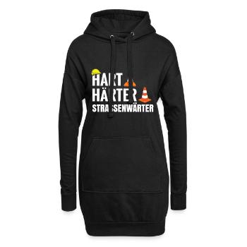 Hart Härter Straßenwärter Straßenbau Straßenbauer - Hoodie-Kleid - Schwarz - Vorne