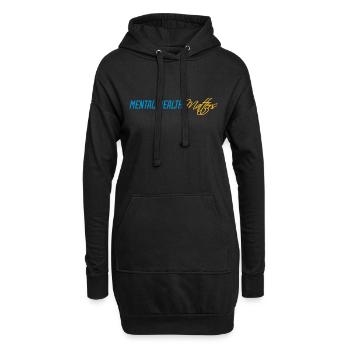 mental health matters Zitat - Hoodie-Kleid - Schwarz - Vorne