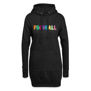Fußballfarben - Geschenk für Fußballliebhaber - Hoodie-Kleid - Schwarz - Vorne