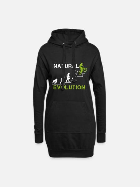 DownHill Evolution - Hoodie-Kleid - Schwarz