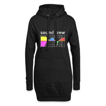 sound crew - égaliseur paramétrique - Sweat-shirt à capuche long Femme - noir - Devant