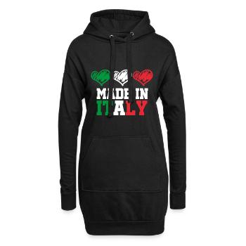 Made in Italie Rome Venise Cadeau toscane - Sweat-shirt à capuche long Femme - noir - Devant