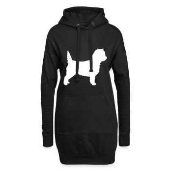 Cairn Terrier - Hoodie-Kleid - Schwarz - Vorne