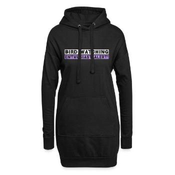 Bird watching enthusiast alert! - Hoodie-Kleid - Schwarz - Vorne