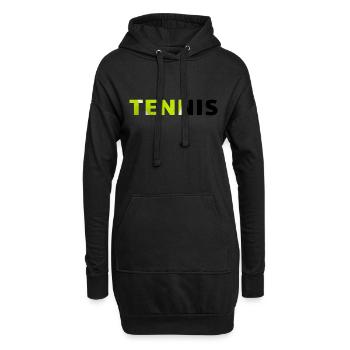 Tennis-idée cadeau original - Sweat-shirt à capuche long Femme - noir - Devant