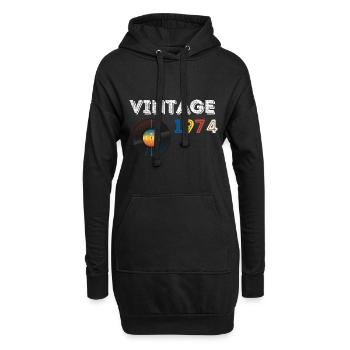 Vintage Schallplatte 48 Jahre alt 1974 Geburtstag - Hoodie-Kleid - Schwarz - Vorne