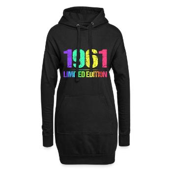 1961 Limited Edition Jahrgang 61er Retro Jahrgang - Hoodie-Kleid - Schwarz - Vorne