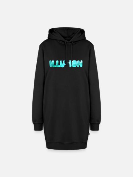 ILLUSION - Hoodie-Kleid - Schwarz