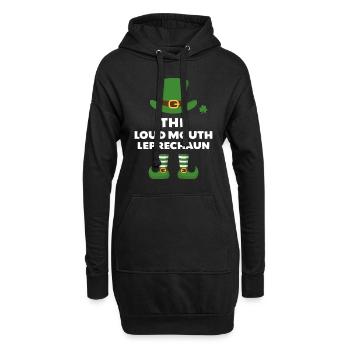 Le lutin à grande gueule - Sweat-shirt à capuche long Femme - noir - Devant