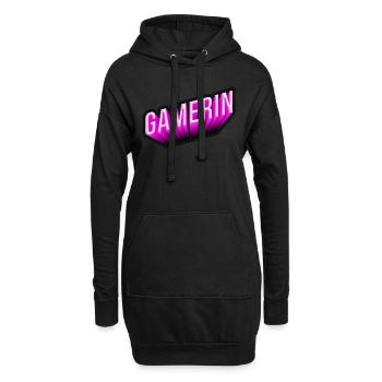 Gamerin 3D NEON PINK - Hoodie-Kleid - Schwarz - Vorne