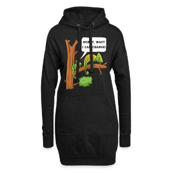 Chameleon Reptile Owner Lizard Reptile Pet - Hoodie-Kleid - Schwarz - Vorne
