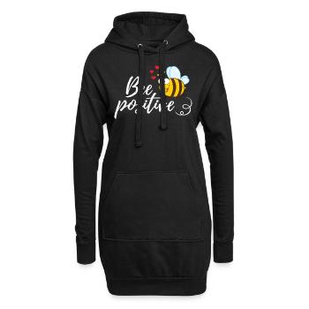 Lustige Biene Spruch Bee Positive - Hoodie-Kleid - Schwarz - Vorne
