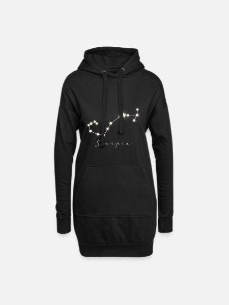 Zodiac Scorpion - Hoodie Dress - black