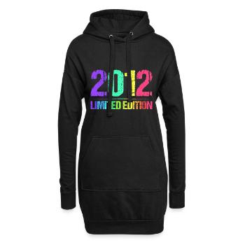 2012 Limited Edition Jahrgang 12er Retro Jahrgang - Hoodie-Kleid - Schwarz - Vorne