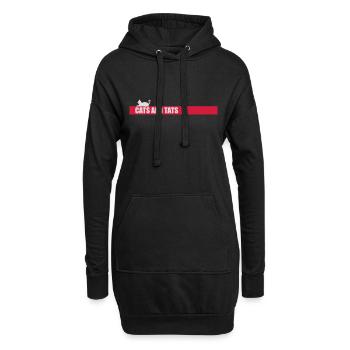 Citation de chats et de tats - Sweat-shirt à capuche long Femme - noir - Devant