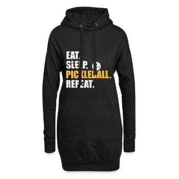 Pickleball - Hoodie-Kleid - Schwarz - Vorne