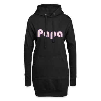 PAPA. VATERTAG. ALLES GUTE ZUM GEBURTSTAG PAPA. ALLES GUTE ZUM GEBURTSTAG. - Hoodie-Kleid - Schwarz - Vorne