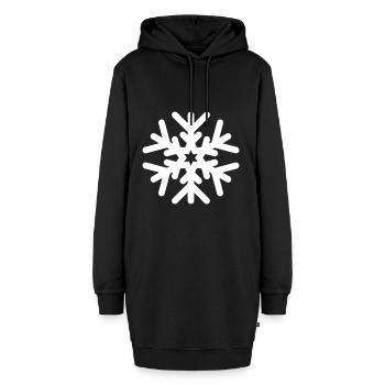 Schneeflocke Weihnachten Geschenk Schnee Symbol - Hoodie-Kleid - Schwarz - Vorne - AI Model Female 172 light (172cm)