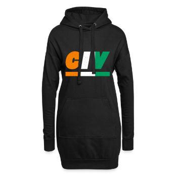Elfenbeinküste Fahne Flagge CIV - Hoodie-Kleid - Schwarz - Vorne