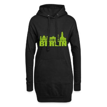 Skyline Berlin Allemagne cadeau historique - Sweat-shirt à capuche long Femme - noir - Devant