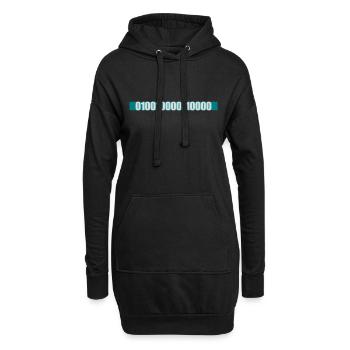 Binary Code Program Language - Hoodie Dress - black - Front