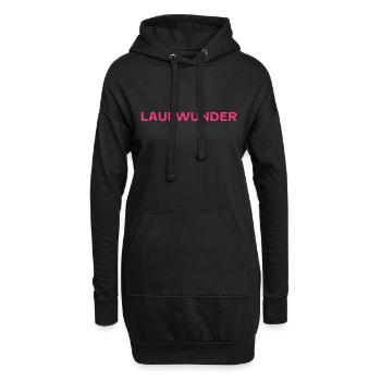 Laufwunder | Sport-T-Shirts bedrucken - Hoodie-Kleid - Schwarz - Vorne