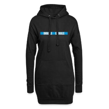 inhale exhale yoga Zitat - Hoodie-Kleid - Schwarz - Vorne