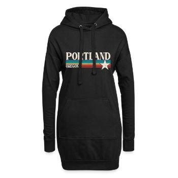 Portland - Hoodie-Kleid - Schwarz - Vorne