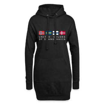 UNITED COLORS OF SCANDINAVIA white-lettered - Hoodie-Kleid - Schwarz - Vorne