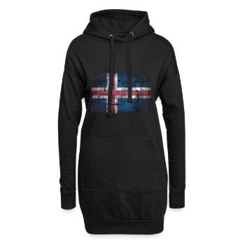 Island - Hoodie-Kleid - Schwarz - Vorne