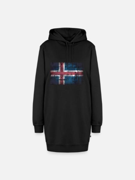 Island - Hoodie-Kleid - Schwarz