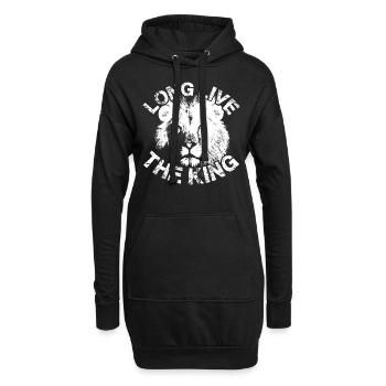 Long live the king - Hoodie-Kleid - Schwarz - Vorne