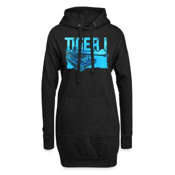 Deutscher Panzer Tiger 1 aus dem Zweiten Weltkrieg - Hoodie-Kleid - Schwarz - Vorne