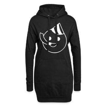 Emoji Sketch Party blanc - Sweat-shirt à capuche long Femme - noir - Devant
