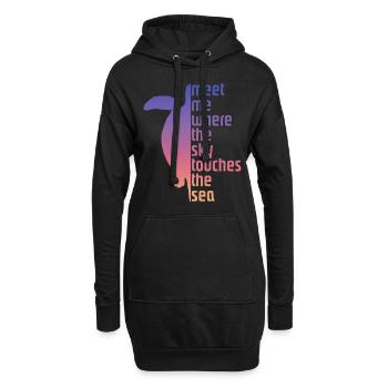 Turtle Schildkröte Spruch Geschenkidee - Hoodie-Kleid - Schwarz - Vorne