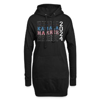 Couleurs du drapeau des États-Unis à Kamala Harris 2024 pour - Sweat-shirt à capuche long Femme - noir - Devant