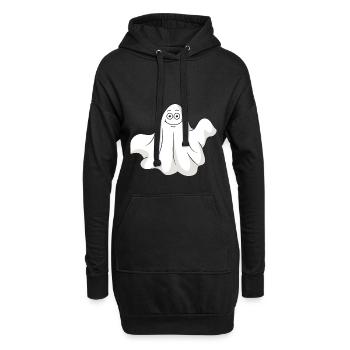 Halloween Geist Gespenst - Hoodie-Kleid - Schwarz - Vorne