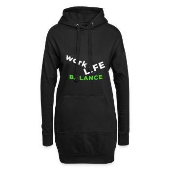 Belle idée de cadeau de travail équilibre de vie de chemise - Sweat-shirt à capuche long Femme - noir - Devant