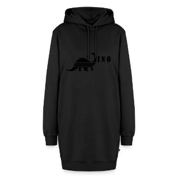 Dino - Hoodie-Kleid - Schwarz - Vorne - AI Model Female 172 light (172cm)