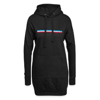 Unterstrich Flag France - Hoodie-Kleid - Schwarz - Vorne