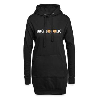 Bagel Spruch Geschenk - Hoodie-Kleid - Schwarz - Vorne